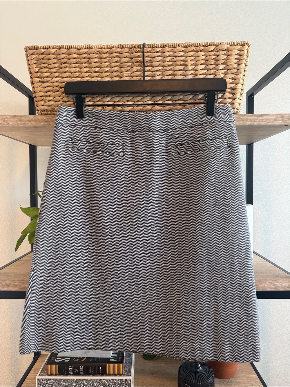 Talbots Stretch Knit Chevron A-line Career Skirt, 8P